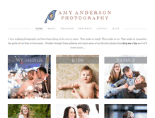 Tablet Screenshot of amyandersonphotography.com